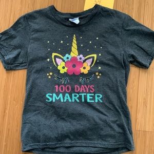 100 days smarter unicorn tshirt.